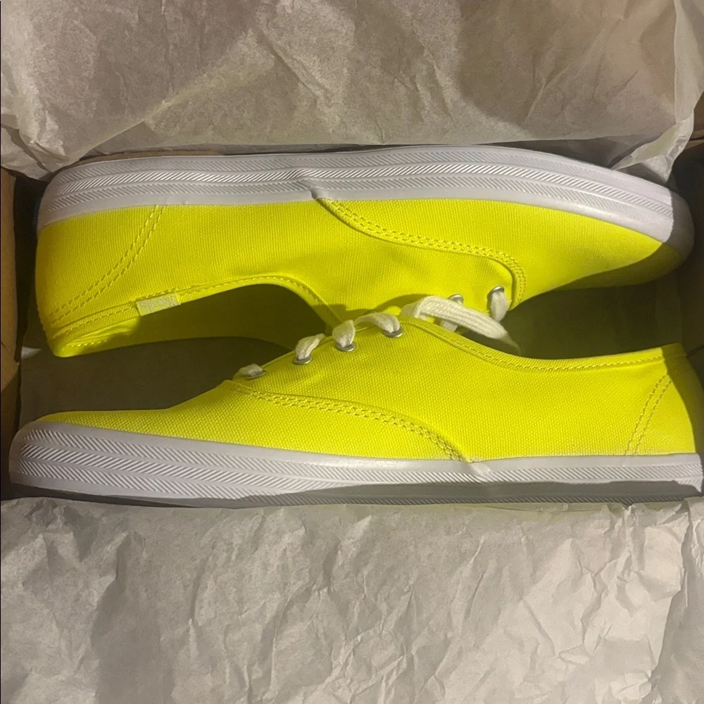 Keds Canvas Neon Yellow Sneakers - Picture 2 of 5